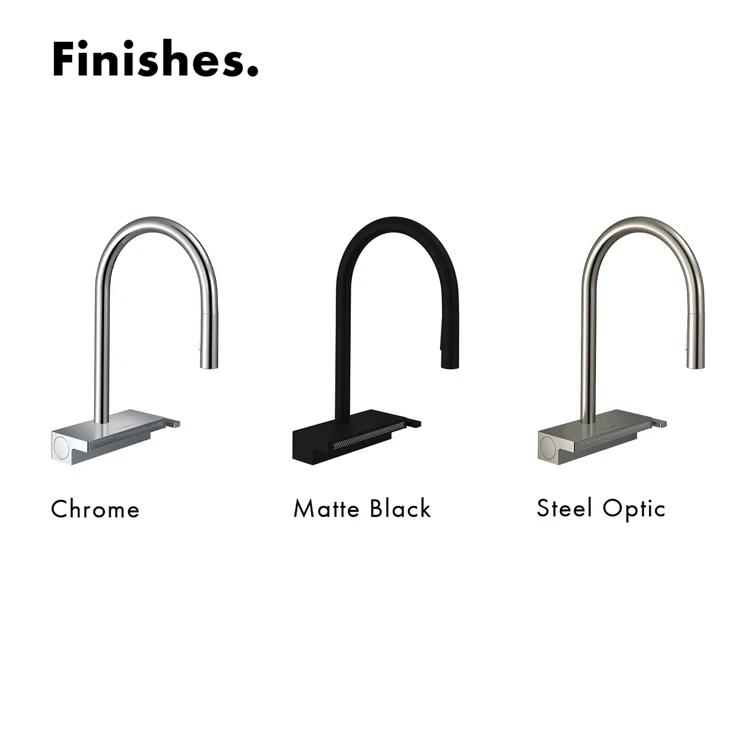 Aquno Select 3-Spray Kitchen Faucet with Pull-Down Spout, 1.75