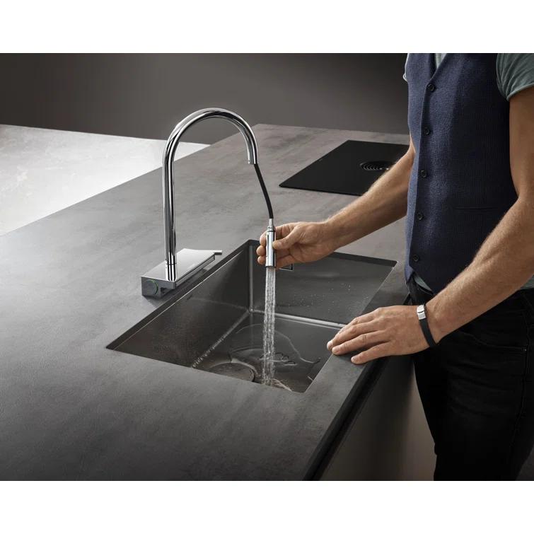 Aquno Select 3-Spray Kitchen Faucet with Pull-Down Spout, 1.75