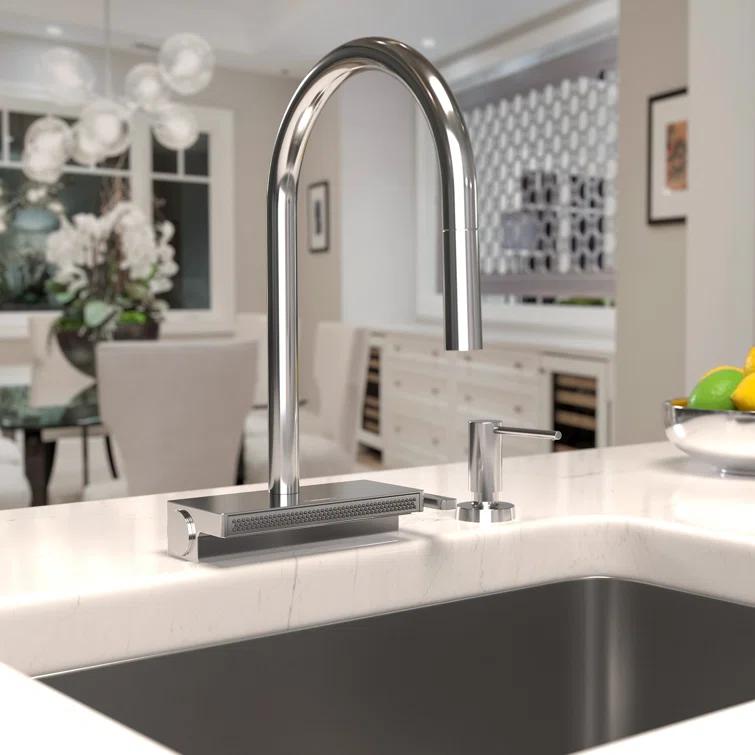 Aquno Select 3-Spray Kitchen Faucet with Pull-Down Spout, 1.75