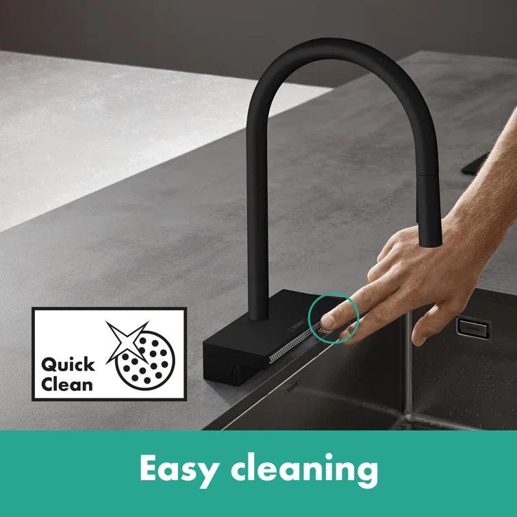 Aquno Select 3-Spray Kitchen Faucet with Pull-Down Spout, 1.75