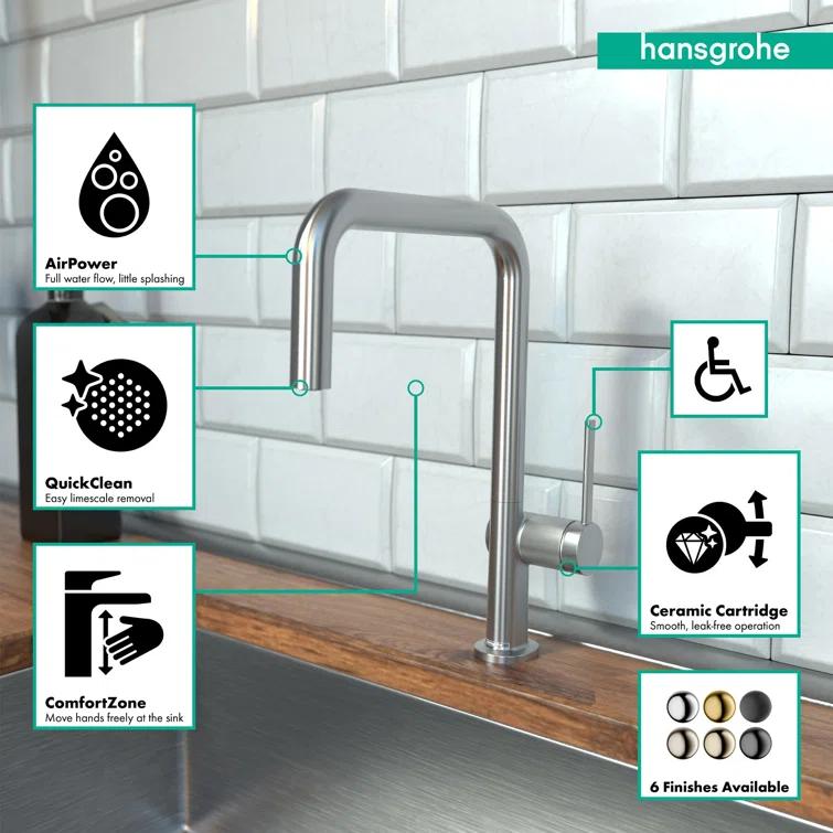 hansgrohe Talis N Kitchen Faucet, U-Style 1-Spray, 1.75 GPM