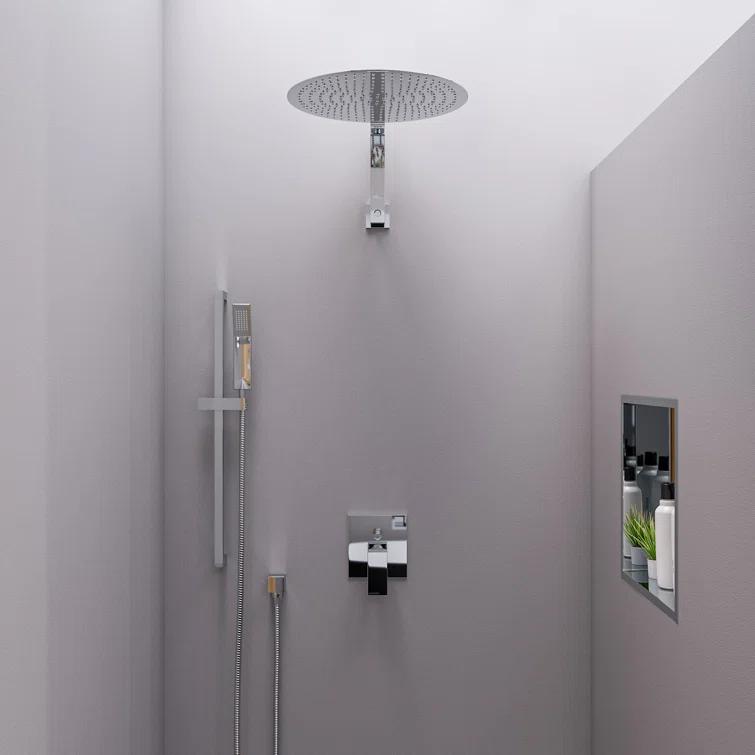 12" Square Raised Wall Mounted Shower Arm