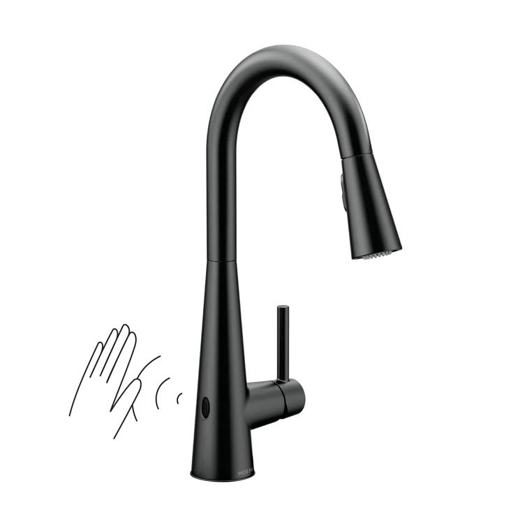 Moen Sleek MotionSense Wave Single Handle Pulldown Kitchen Faucet with Power Clean Technology