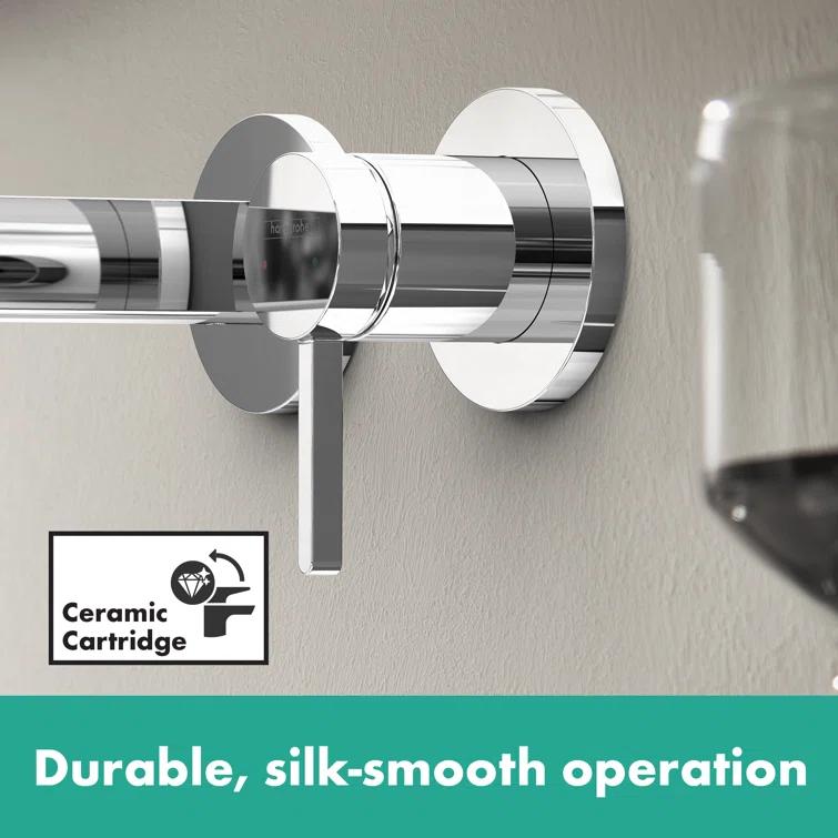 hansgrohe Finoris Wall-Mounted Single-Handle Faucet Trim, 1.2 GPM
