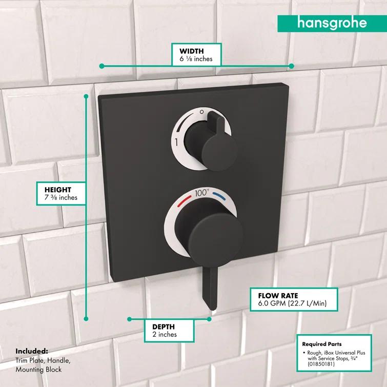 Ecostat Thermostatic Shower Faucet Trim
