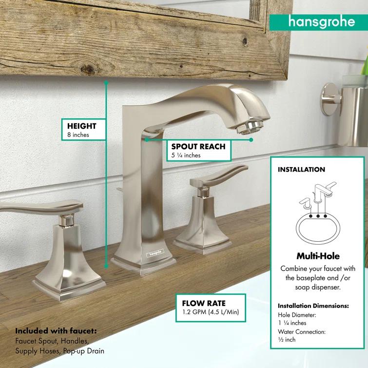 Metropol Classic Widespread Bathroom Faucet
