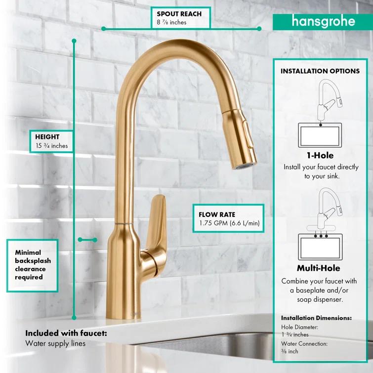 Focus N HighArc Kitchen Faucet with 2-Spray Pull-Down, 1.75 GPM