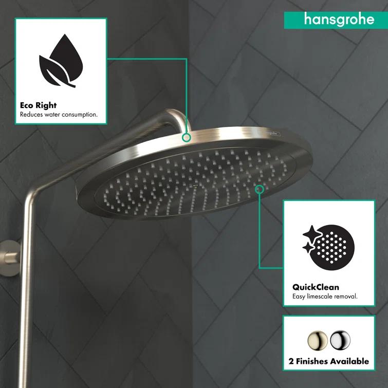 Croma Low Flow Modern Rain Fixed Shower Head