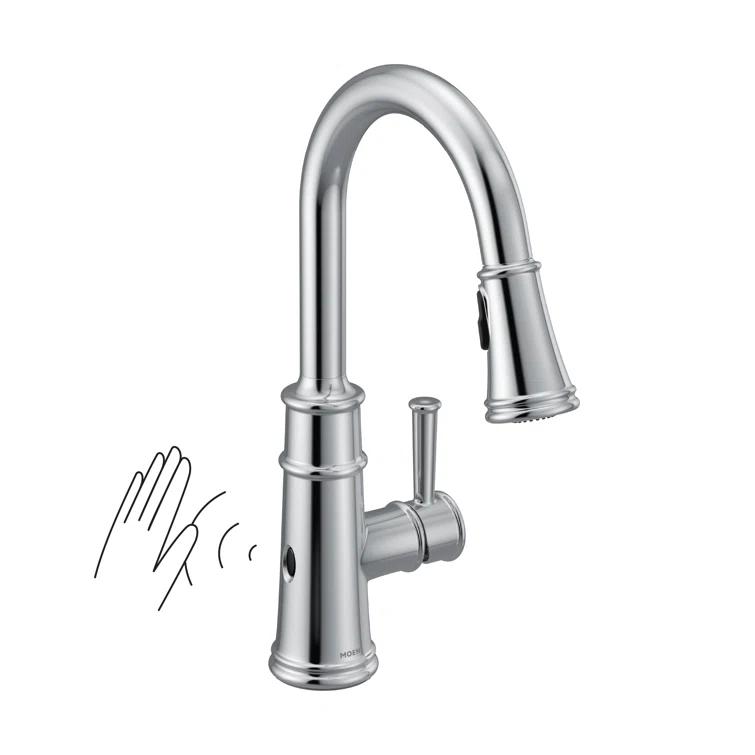 Moen Belfield MotionSense Wave Single Handle Pulldown Kitchen Faucet with Power Clean Technology