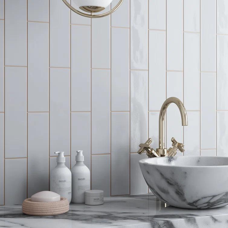 Supreme Tile Zarati 2.95 in. X 11.81 in. Polished Ceramic Subway Wall Tile