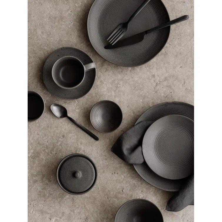 Espresso Ceramic Microwave-Safe Small Bread Plate