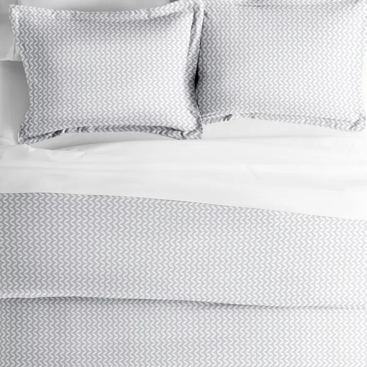 Simply Soft™ Puffed Chevron Pattern Duvet Cover Set
