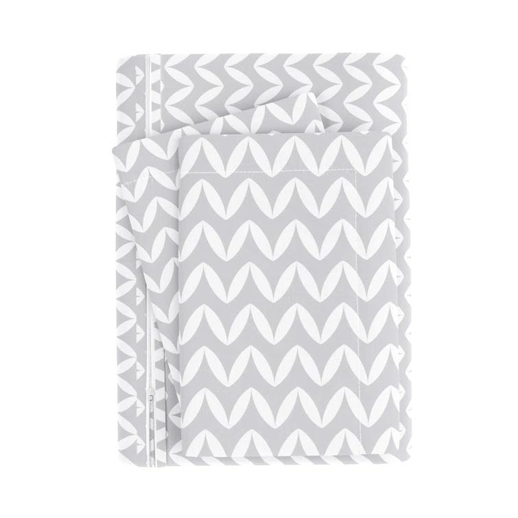 Simply Soft™ Puffed Chevron Pattern Duvet Cover Set