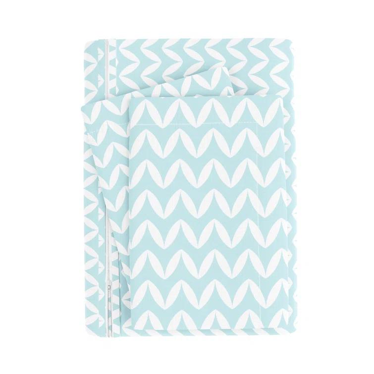 Simply Soft™ Puffed Chevron Pattern Duvet Cover Set