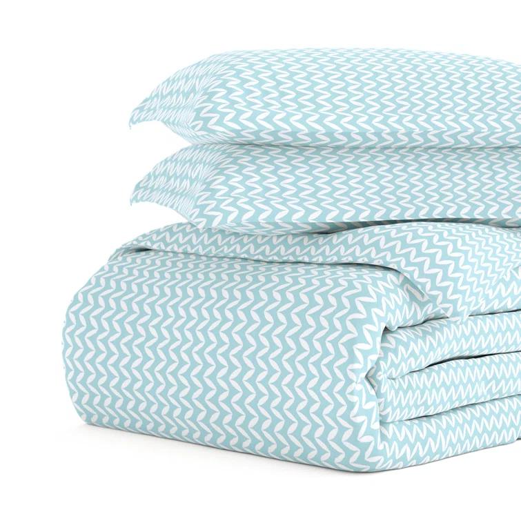 Simply Soft™ Puffed Chevron Pattern Duvet Cover Set