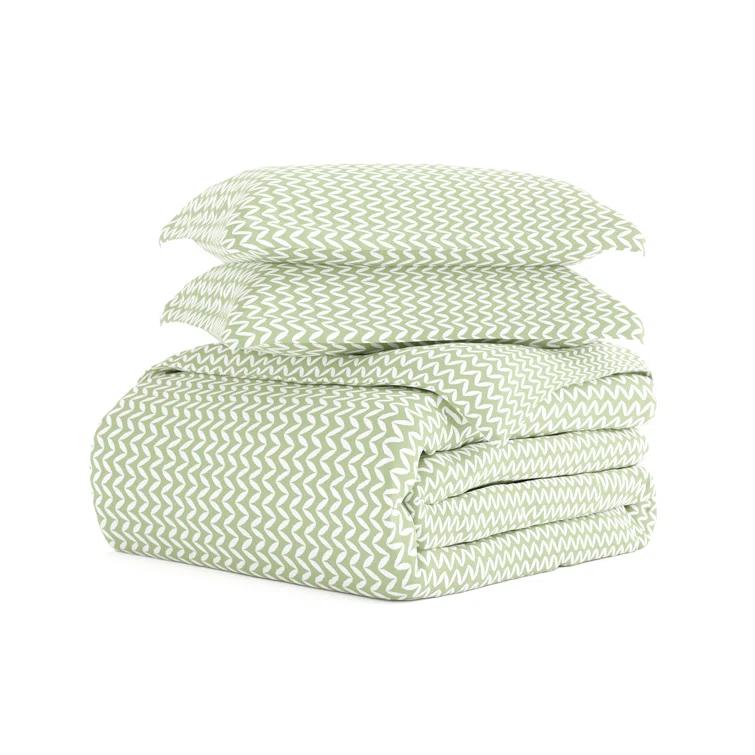 Simply Soft™ Puffed Chevron Pattern Duvet Cover Set