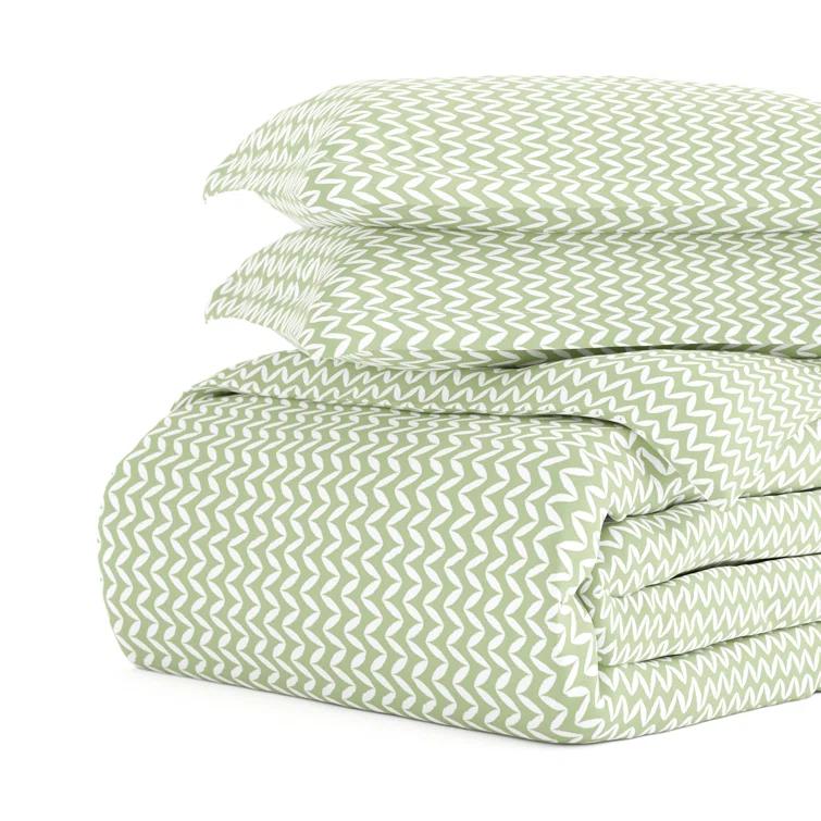 Simply Soft™ Puffed Chevron Pattern Duvet Cover Set
