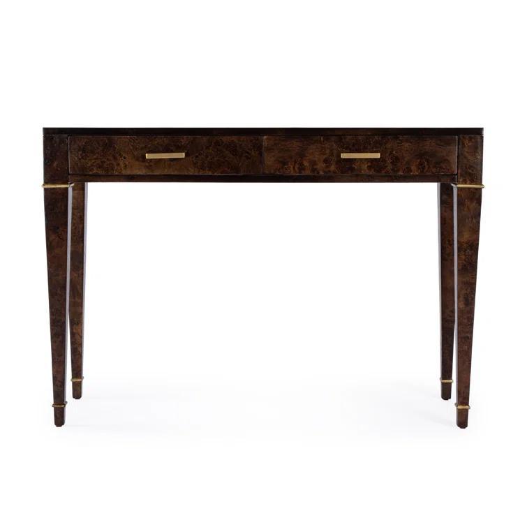 Kai 2 Drawer 45" Burl Wood Console Table