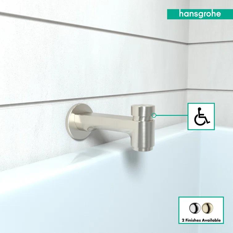 Metris S Wall Mounted Tub Spout Trim with Diverter