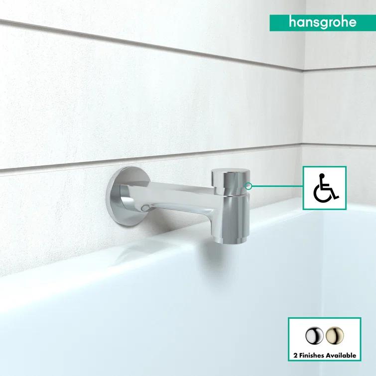 Metris S Wall Mounted Tub Spout Trim with Diverter