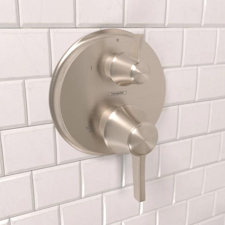 Ecostat C Thermostatic Volume Control and Diverter Faucet Trim with Lever Handle