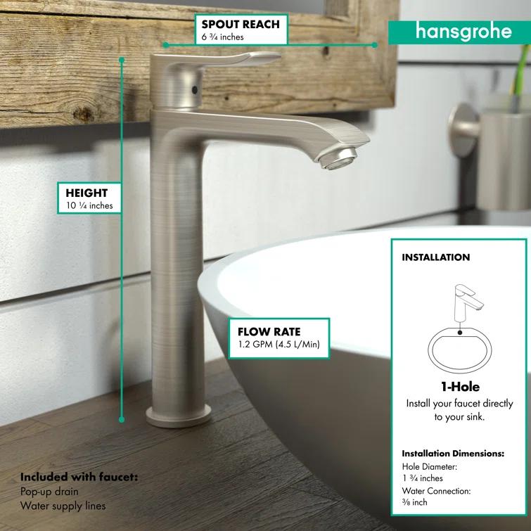Metris E Vessel Sink Faucet