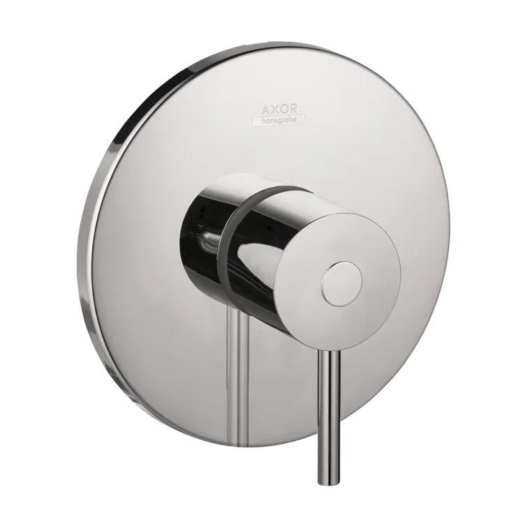 Axor Uno Brushed Nickel Modern Shower Trim with Lever Handle