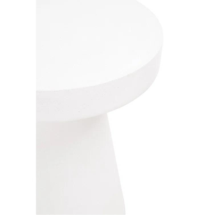 Risy Indoor/Outdoor Round Side Table - Ivory
