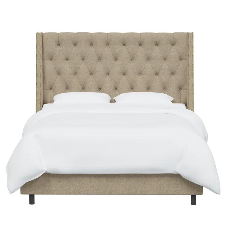 Annabel Upholstered Wingback Bed