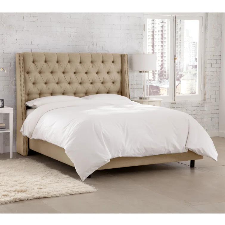 Annabel Upholstered Wingback Bed