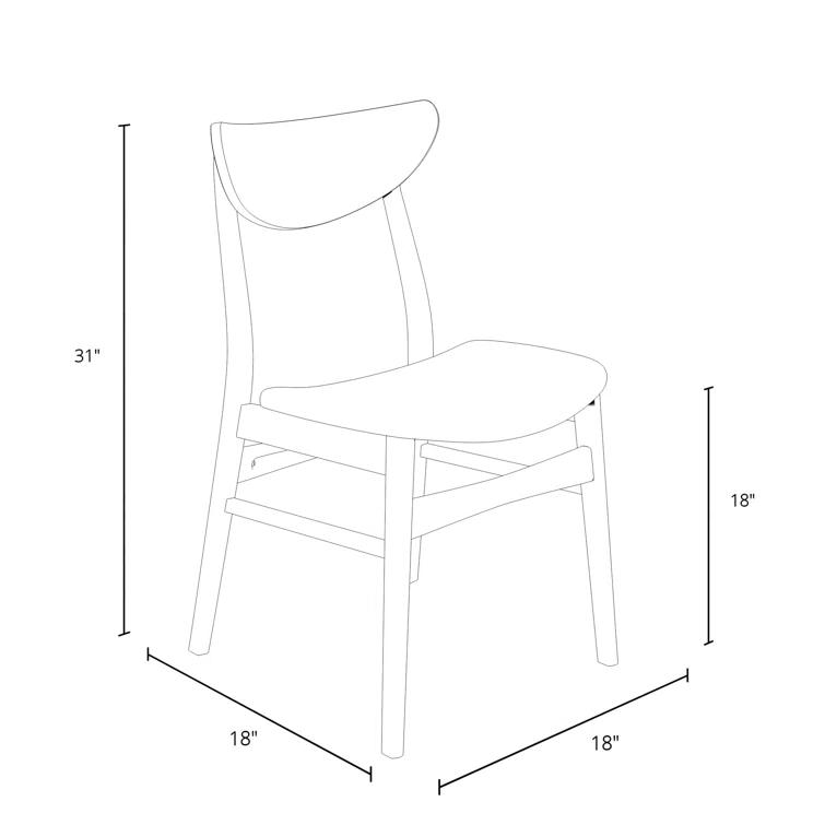 Hartford Dining Chair in Warm Gray/Walnut