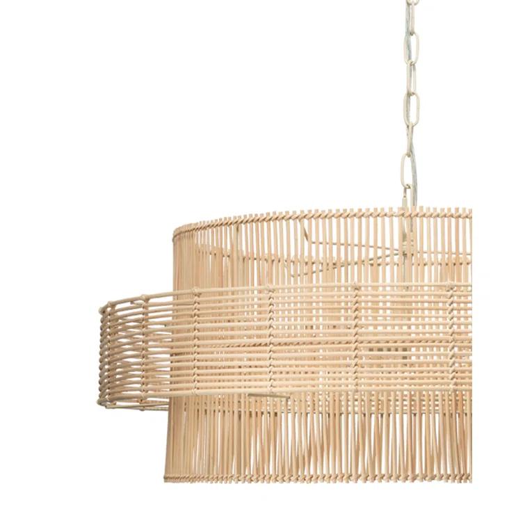 Gaia 2 Light Rattan Dimmable Pendant