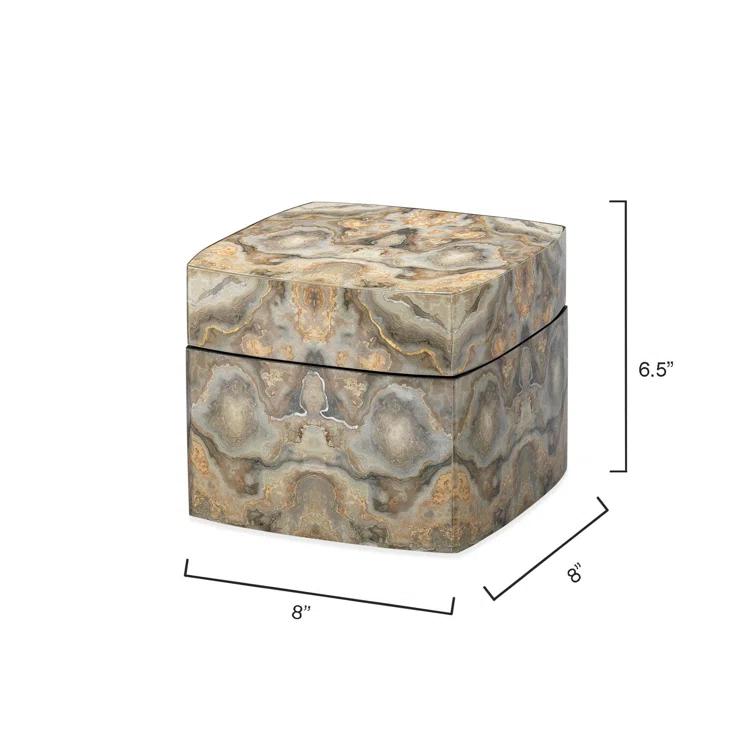 Jamie Young Company Elevated Coastal Manufactured Wood Decorative Box