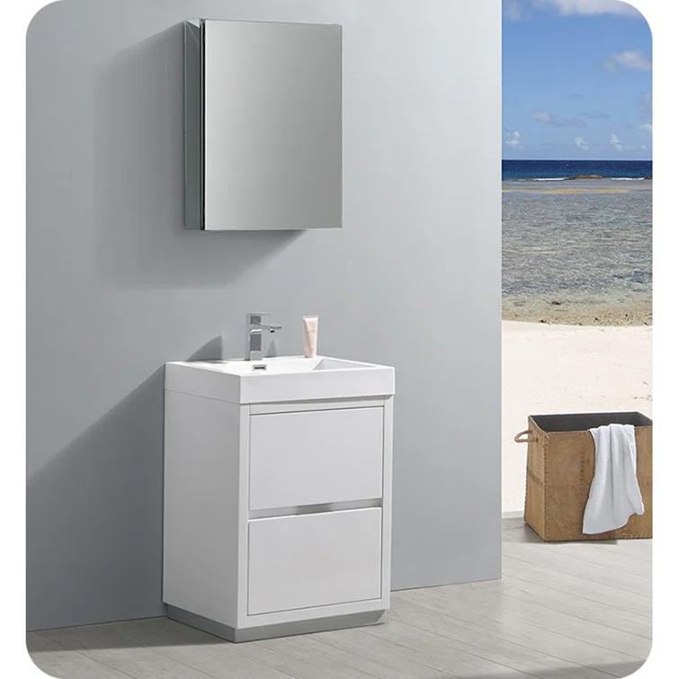 Valencia 24" Freestanding Single Sink Bathroom Vanity with Top and Sink (Faucet Not Included)