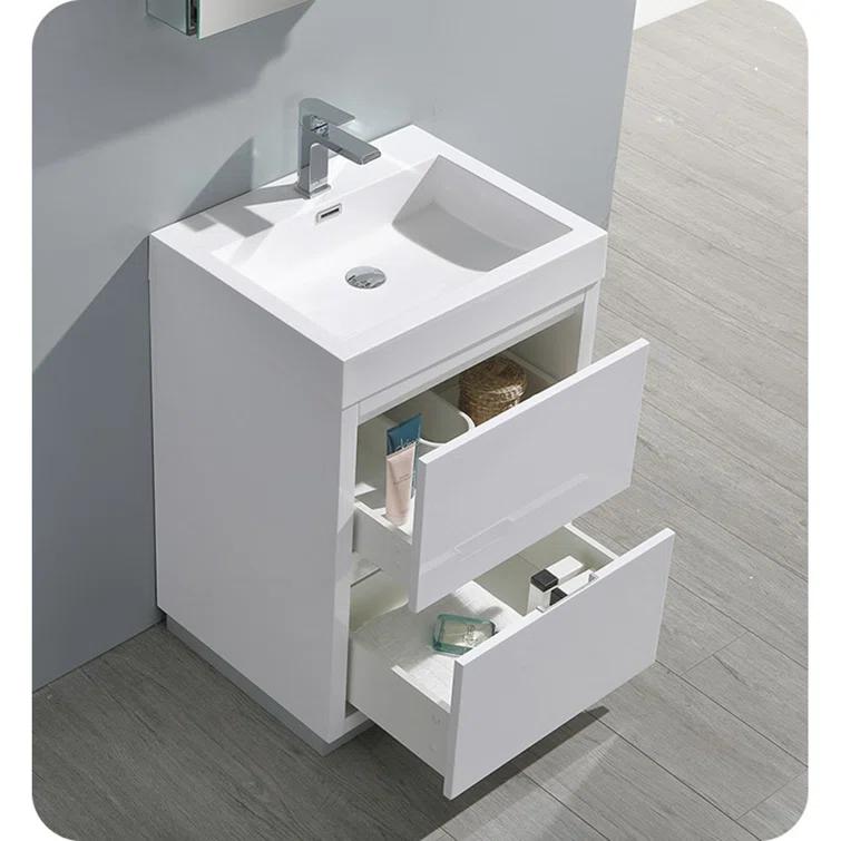 Valencia 24" Freestanding Single Sink Bathroom Vanity with Top and Sink (Faucet Not Included)