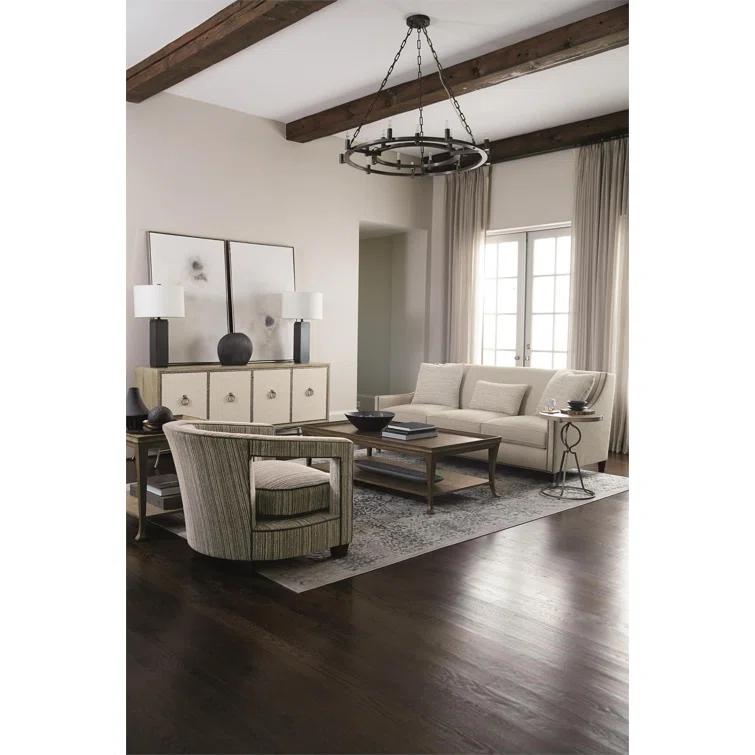 Alana Upholstered Swivel Barrel Chair