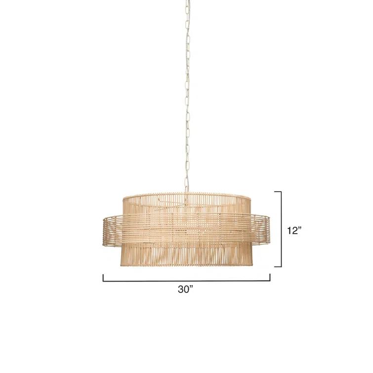 Gaia 2 Light Rattan Dimmable Pendant