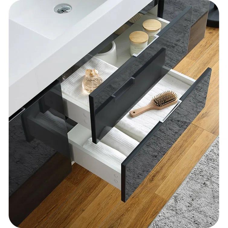 Valencia 60" Wall Mount Single Sink Bathroom Vanity Base Only (Top and Sink Not Included)