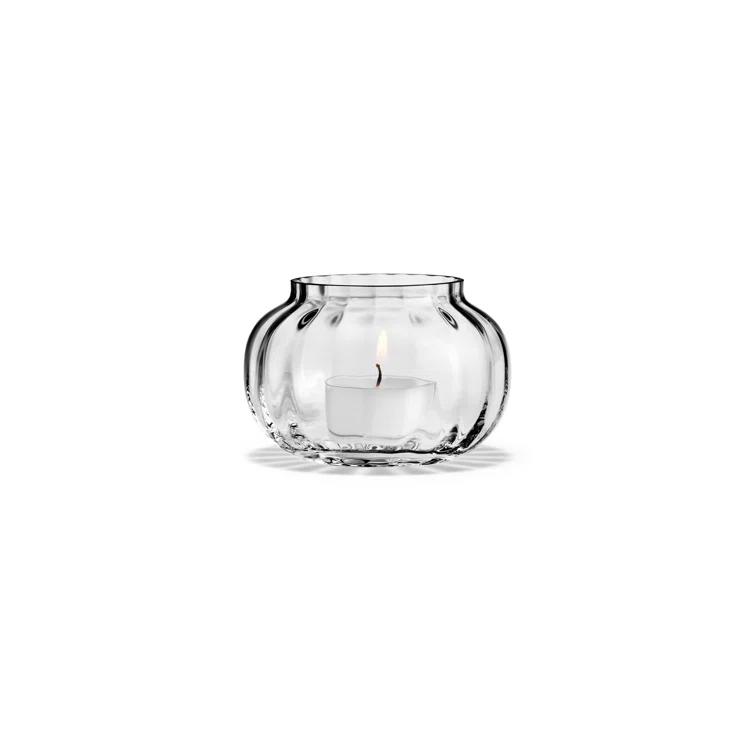 Clear Glass Primula Tealight Candle Holder
