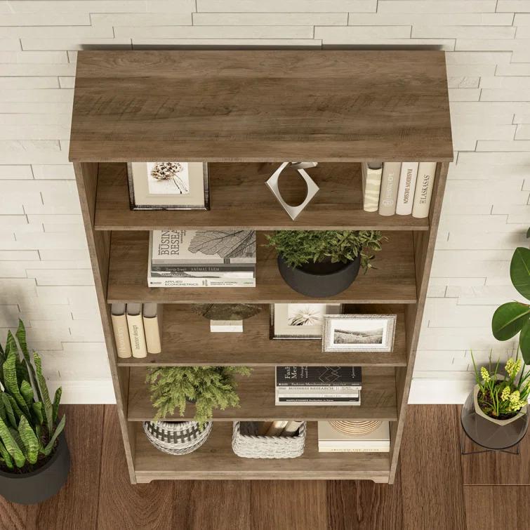 Shelonda 5 Shelf 66" Standard Bookcase