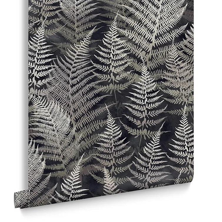 Clarissa Hulse Woodland Fern Charcoal Removable Wallpaper