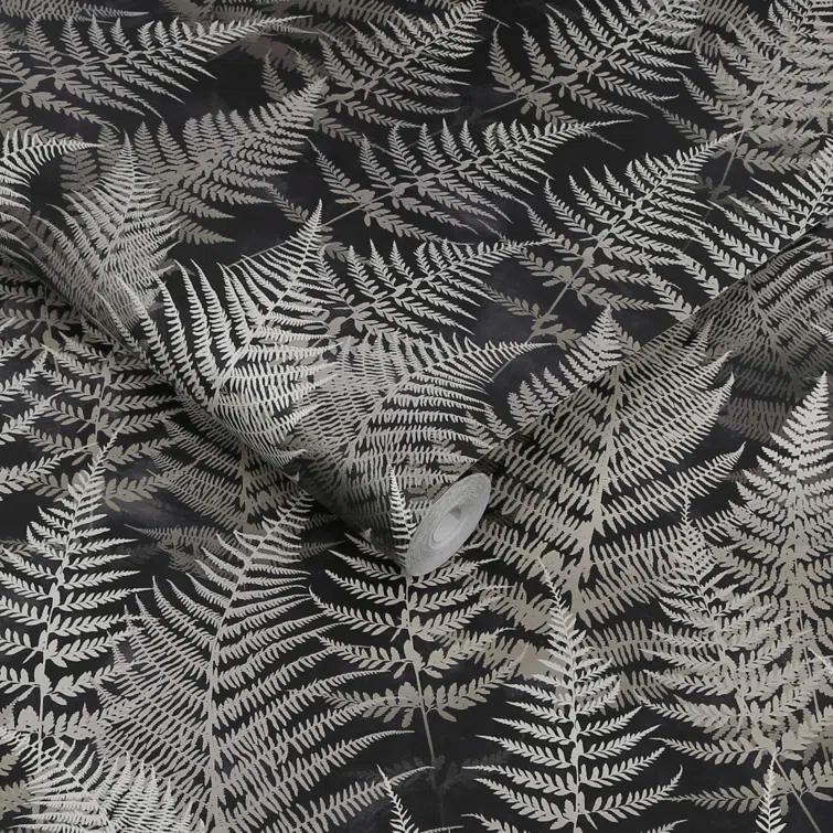 Clarissa Hulse Woodland Fern Charcoal Removable Wallpaper