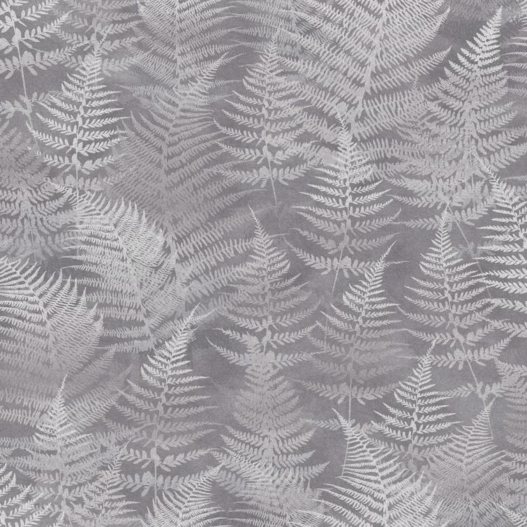 Clarissa Hulse Woodland Fern Pewter Wallpaper