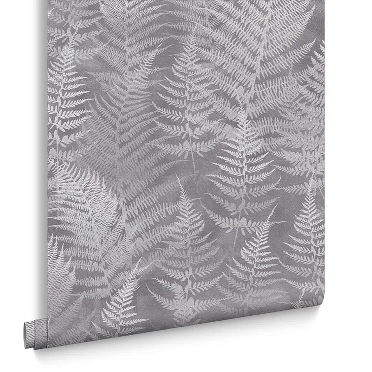 Clarissa Hulse Woodland Fern Pewter Wallpaper