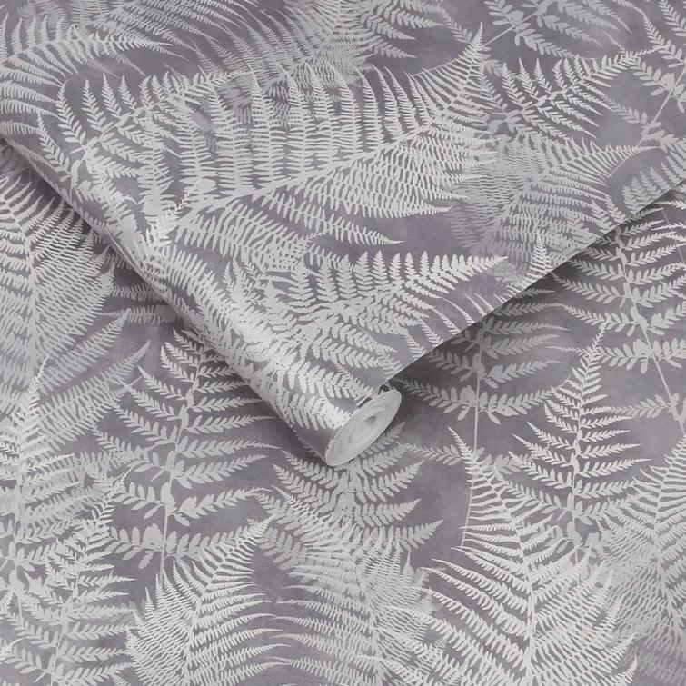 Clarissa Hulse Woodland Fern Pewter Wallpaper