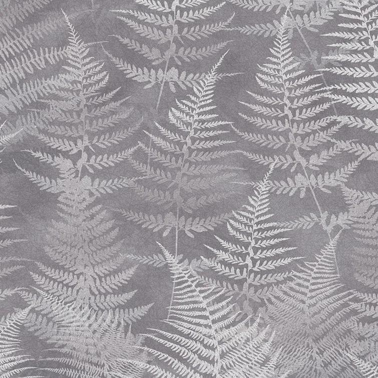 Clarissa Hulse Woodland Fern Pewter Wallpaper