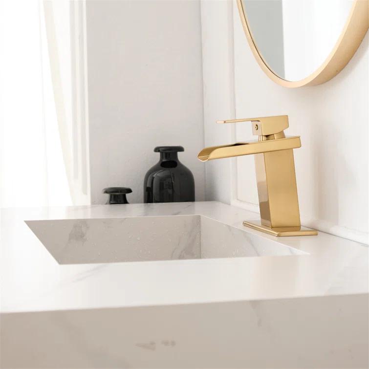 AWZTOO AZ-CH-0008 Single-Hole Single-handle Bathroom Faucet with Drain Assembly