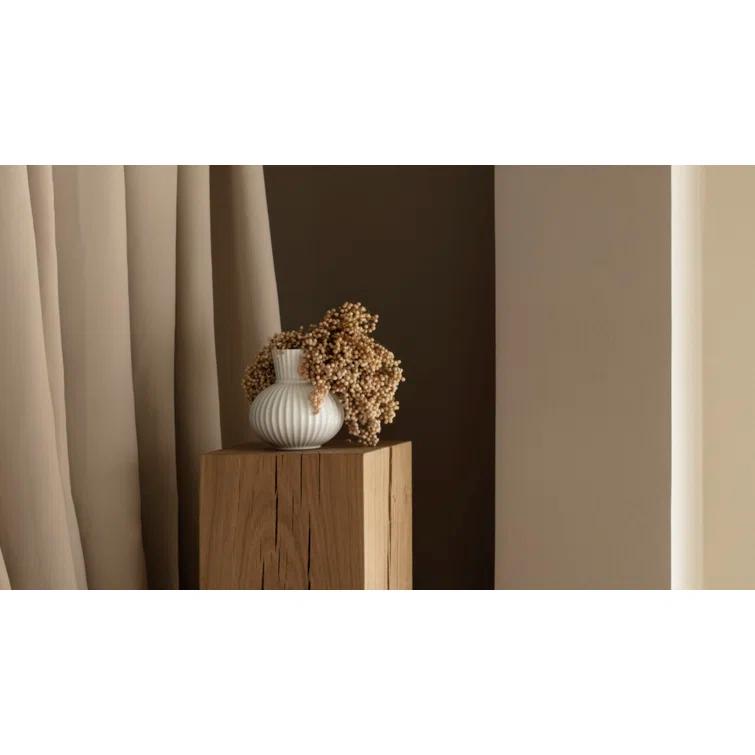 White Porcelain Decorative Table Vase, 5.7 Inches