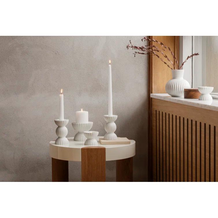 White Porcelain Decorative Table Vase, 5.7 Inches