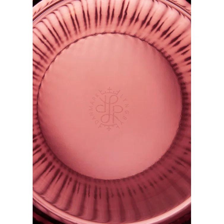 Burgundy Fluted Porcelain Table Vase, 9.8 inches